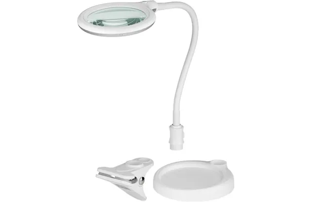 Luplampe Goobay Led 1,75x Med Fod Klemme - Hvid