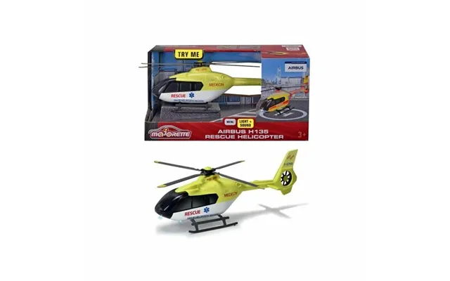 Majorette Airbus H135 Rescue Helicopter - Legetøjshelikopter Med Lys Og Lyd