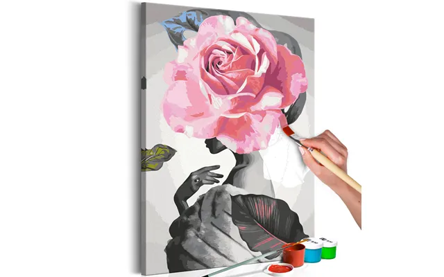 Mal Efter Tal Billede Rose And Fur 40 X 50 Cm