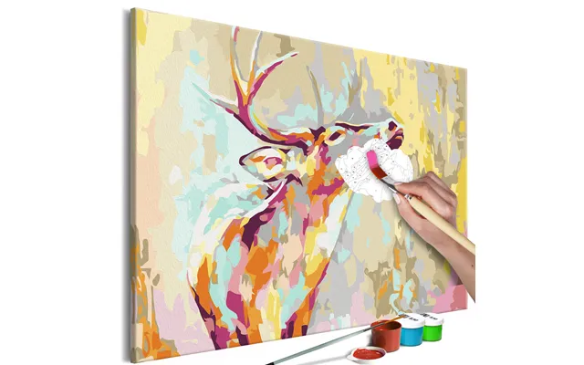Mal Efter Tal Billede Stolt Hjort 50 X 40 Cm