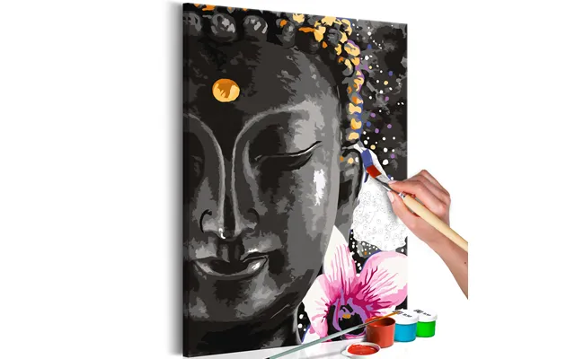 Mal Selv Billede Buddha Og Blomst 40 X 50 Cm