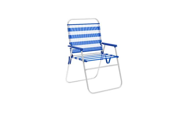 Marbueno Polstret Campingstol - Striber Blå Hvid 52 × 80 × 56 Cm