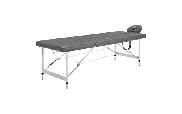 Massagebord Med 4 Zoner - Aluminiumsstel 186 × 68 Cm, Antracitgrå
