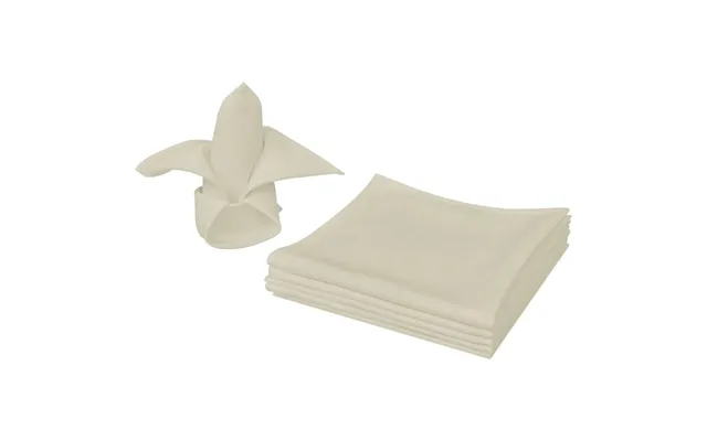 Middagsservietter 25 Stk. - Cremefarvet 50 X 50 Cm, Stofservietter I Polyester