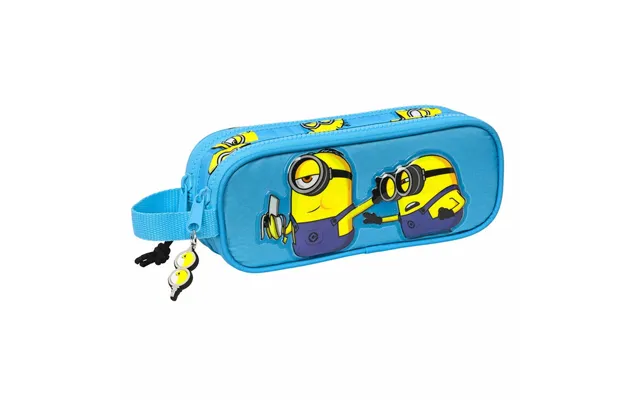 Minions Penalhus - Dobbelt Carry-all, Blå 21 × 8 × 6 Cm