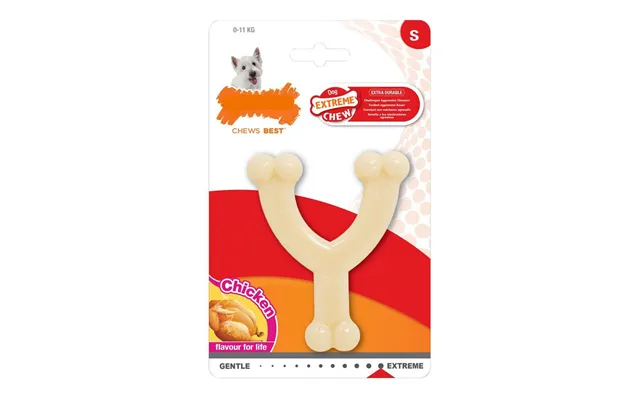 Nylabone Extreme Chew Wishbone S - Kylling Smag Hundebidering I Nylon