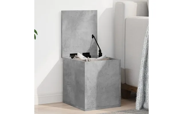 Opbevaringsboks I Konstrueret Træ - 30 × 35 × 35 Cm, Betongrå