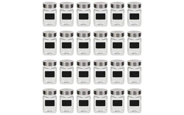 Opbevaringsglas Med Låg Og Etiket - 24 Stk., 300 Ml