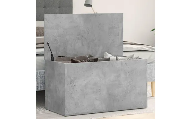 Opbevaringskasse I Konstrueret Træ - 84×42×46 Cm, Betongrå