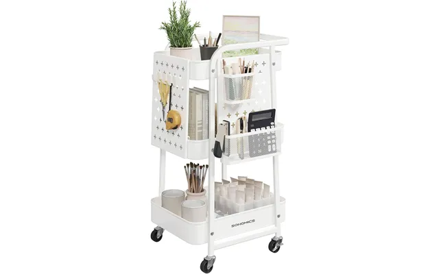 Opbevaringsvogn Med 3 Hylder - Cloud White