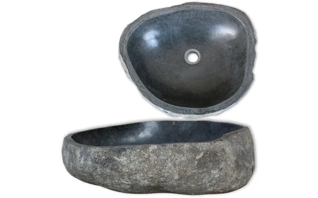 Oval Håndvask I Flodsten 45-53 × 34-41 Cm