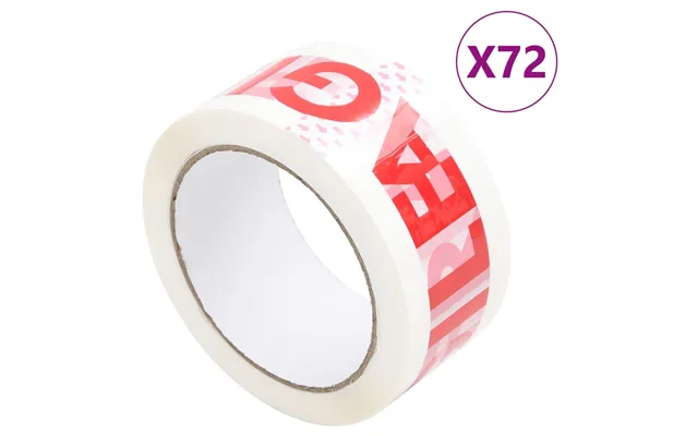 Pakketape 72 Stk. 48 Mm X 66 M Fragile-print Hvid