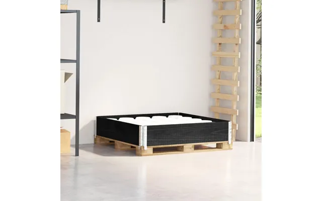 Palleramme 100×100 Cm I Massivt Fyrretræ - Sort