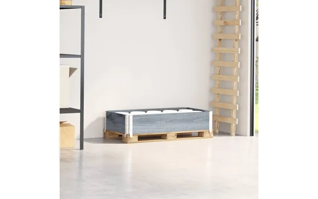 Palleramme 100×50 Cm I Massivt Fyrretræ - Grå, Stabelbar Og Foldbar