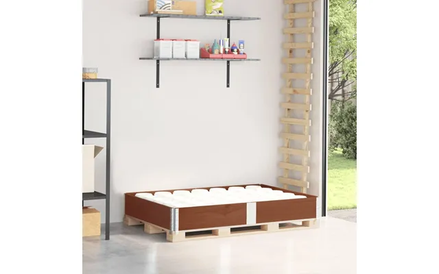 Palleramme 150 × 100 Cm I Massivt Fyrretræ - Brun, Stabelbar Og Foldbar