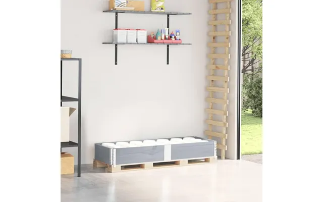 Palleramme 150 × 50 Cm I Massivt Fyrretræ - Grå, Stabelbar Og Foldbar