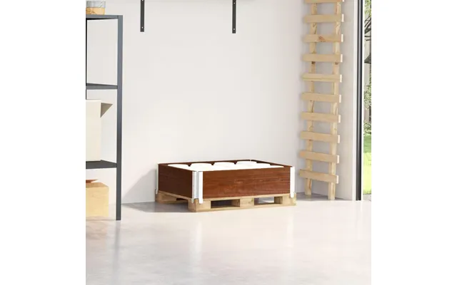 Palleramme 80 × 60 Cm I Massivt Fyrretræ - Brun, Stabelbar