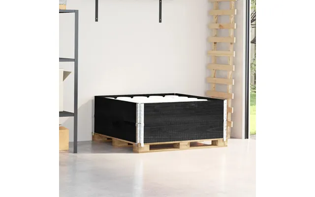 Pallerammer 2 Stk. 100×100 Cm I Massivt Fyrretræ - Sort