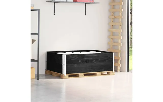 Pallerammer - 2 Stk. 120 × 80 Cm I Massivt Fyrretræ, Sort