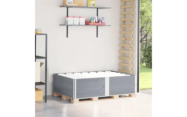 Pallerammer 2 Stk. 150 × 100 Cm I Massivt Fyrretræ - Grå, Stabelbare Og Foldbare