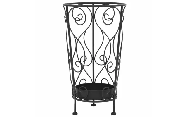 Paraplystativ I Vintagestil - Metal, Sort, 26 × 46 Cm