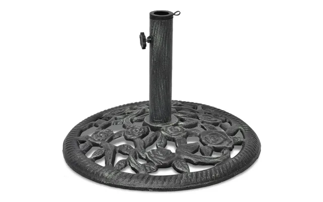 Parasolfod I Støbejern 12 Kg - Ø48 Cm, Sort Grøn