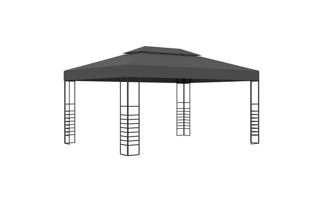 Pavillon 3 × 4 M - Antracitgrå Festtelt Med Stålstativ