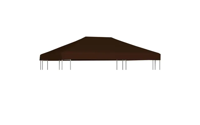 Pavillontopdække 3 X 4 M - Brun, 310 G M Vandtæt Polyester