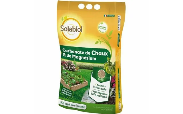Plantegødning Til Græsplæne - Solabiol Sochaux10 Calciumcarbonat Med Magnesium, 10 Kg