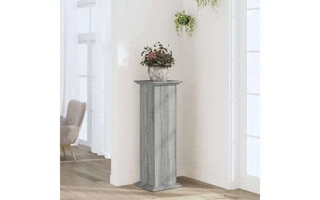 Plantestativ 33×33×100 Cm I Konstrueret Træ - Grå Sonoma-eg