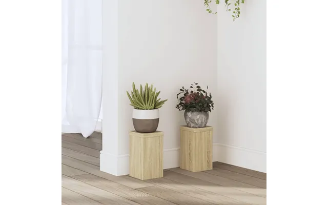 Plantestativer - 2 Stk. 10×10×18 Cm I Konstrueret Træ, Sonoma-eg