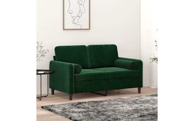 Pyntepuder 2 Stk. - Velour, Mørkegrøn Ø15 × 50 Cm