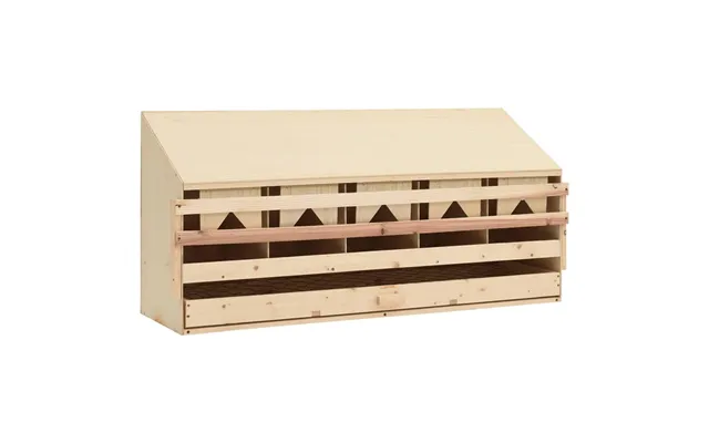 Redekasse Til Høns Med 5 Rum 117 X 33 X 54 Cm I Massivt Fyrretræ