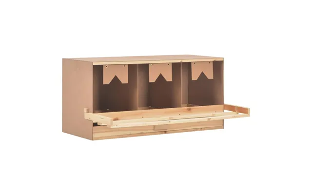 Rugekasse I Massivt Fyrretræ - 3 Rum, 96 × 40 × 45 Cm