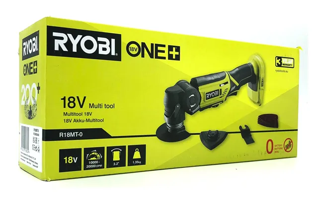 Ryobi One R18mt-0 Ledningsfrit Oscillerende Multiværktøj 18 V - Uden Batteri Og Lader