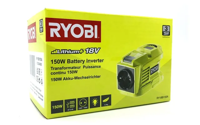 Ryobi One Ry18bi150a Batteri Inverter 18 V 230 V 150 W Uden Batteri