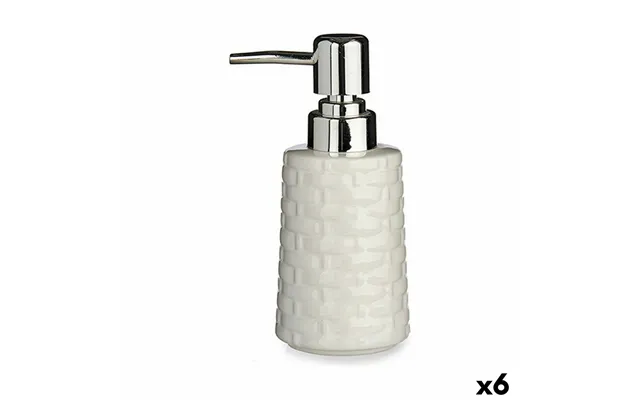 Sæbedispenser Berilo - Hvid Sølv, Keramik, 150 Ml 6 Stk.