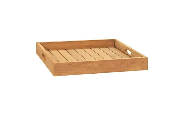 Serveringsbakke I Massivt Teaktræ - 50 X 50 Cm