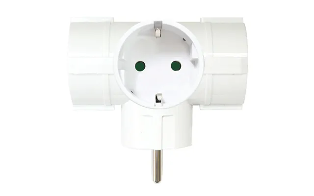 Silver Electronics 9153 Stikadapter - Hvid 220 V, 16 A, 3x Schuko