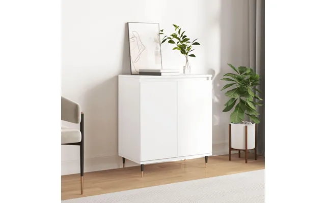 Skænk 60×35×70 Cm I Hvidt Konstrueret Træ Med Jernben