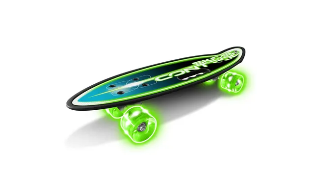Skateboard - Grøn Pennyboard Med Lysende Hjul