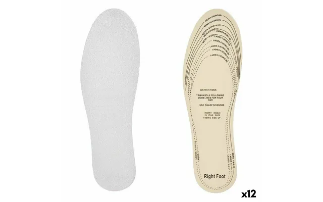 Skosåler Sport - Hvid Bomuld Latex, Tilskæres, Str. 36-46 12 Par