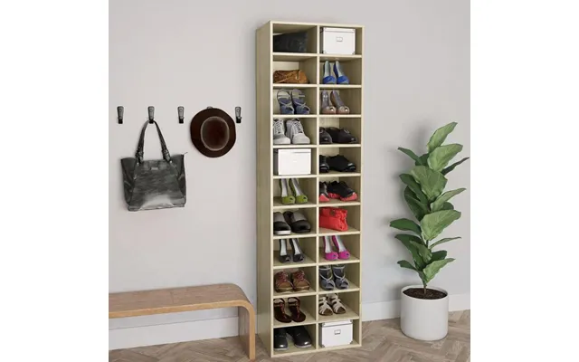 Skoskab Skoreol 54 × 34 × 183 Cm - Konstrueret Træ, Sonoma-eg