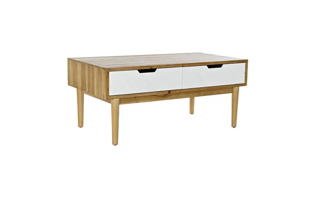 Sofabord I Gran - Hvid Brun, 105 × 55 × 46 Cm
