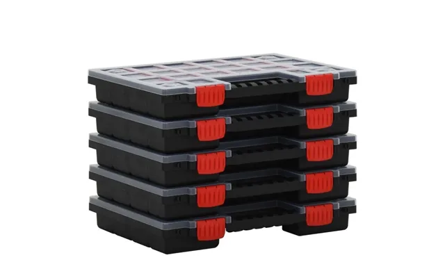 Sortimentbokse - 10 Stk. 34,5 × 25 × 5 Cm Med Justerbare Rumdelere