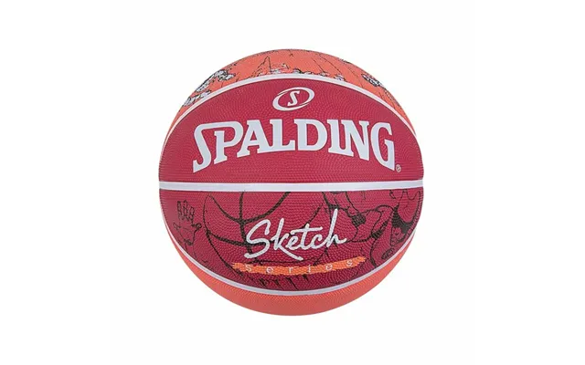 Spalding Sketch Dribble Basketball - Rød, Naturgummi, Str. 7