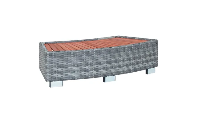 Spatrin I Polyrattan 92 × 45 × 25 Cm - Grå