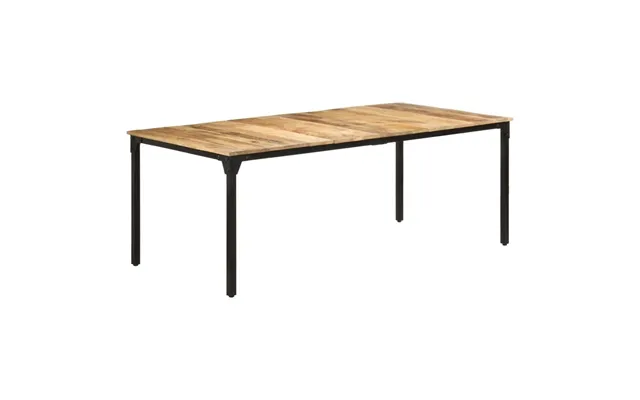 Spisebord I Ru Mangotræ - 200 × 100 × 76 Cm Med Pulverlakerede Jernben
