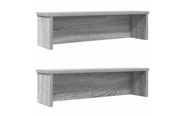 Stabelbare Køkkenreoler - 2 Stk., 50×15×16 Cm, Grå Sonoma-eg
