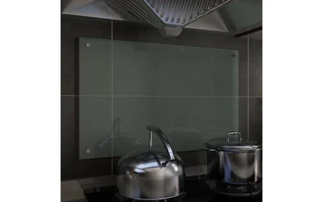 Stænkplade I Hærdet Glas 80 × 50 Cm - Mælkeagtig